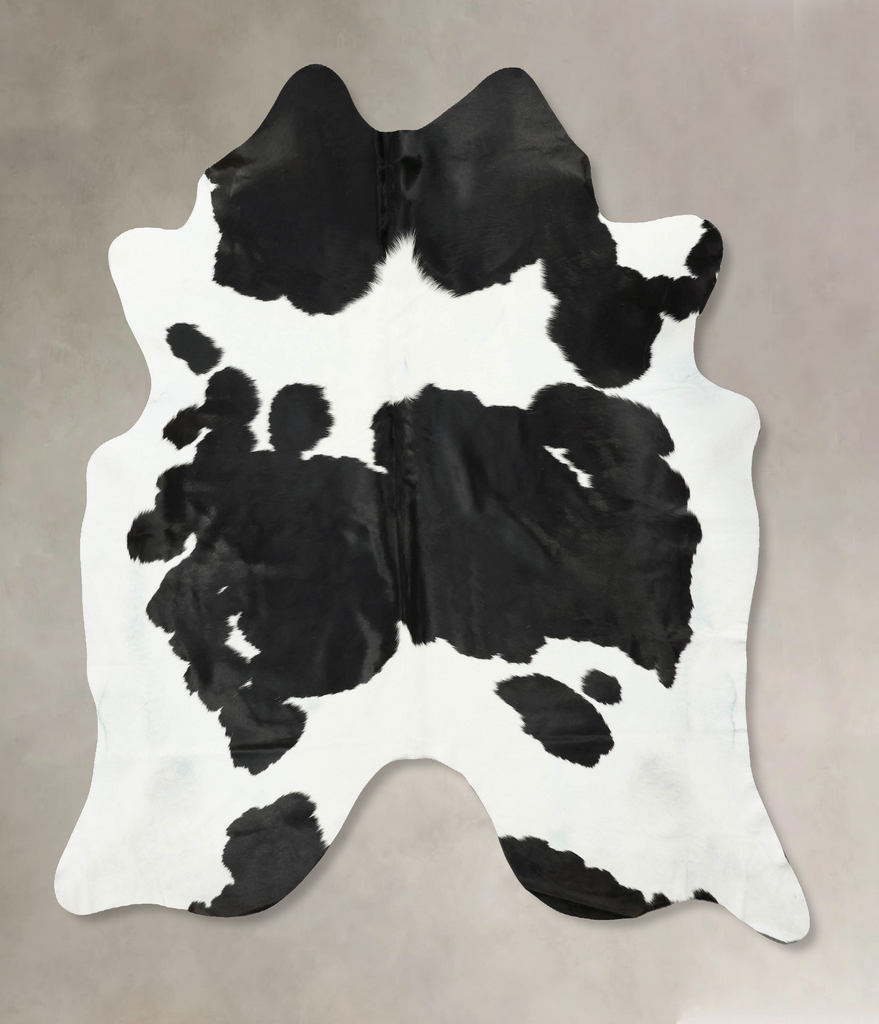 Black and White XX-Large Brazilian Cowhide Rug 7'8"H x 6'9"W #B16352 by Hudson Hides
