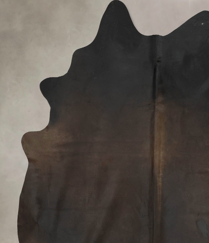 Chocolate XX-Large Brazilian Cowhide Rug 8'0"H x 7'0"W #B16356 by Hudson Hides