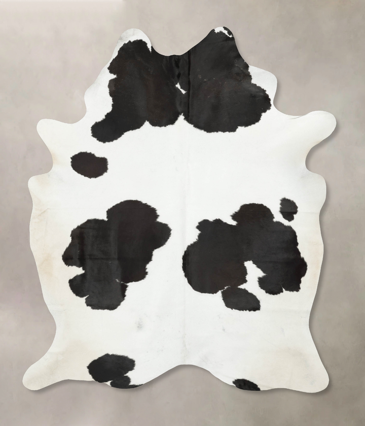 Black and White XX-Large Brazilian Cowhide Rug 8'8"H x 6'9"W #B16357 by Hudson Hides