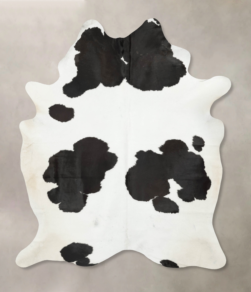 Black and White XX-Large Brazilian Cowhide Rug 8'8"H x 6'9"W #B16357 by Hudson Hides