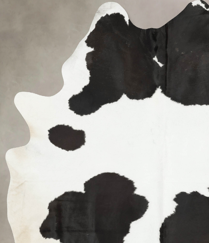 Black and White XX-Large Brazilian Cowhide Rug 8'8"H x 6'9"W #B16357 by Hudson Hides