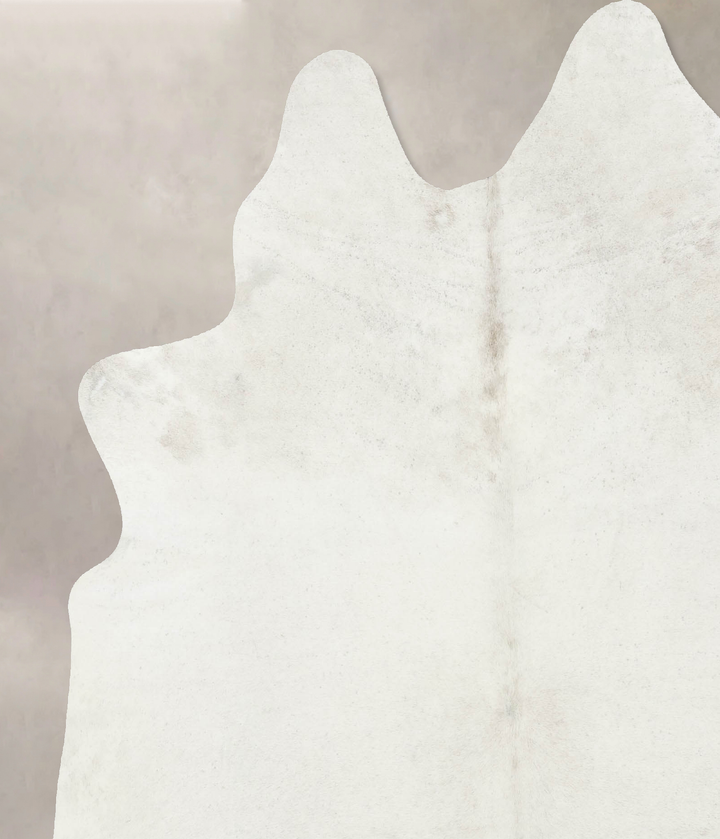 Ivory with Beige X-Large Brazilian Cowhide Rug 7'4"H x 6'3"W #B16366 by Hudson Hides