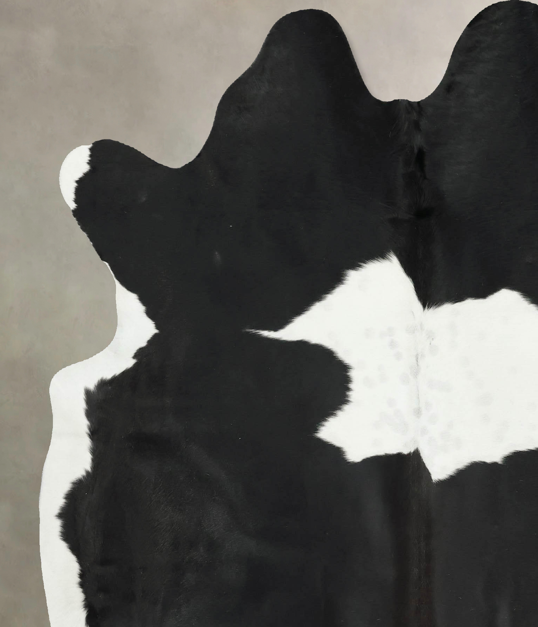 Black and White X-Large Brazilian Cowhide Rug 7'0"H x 6'0"W #B16368 by