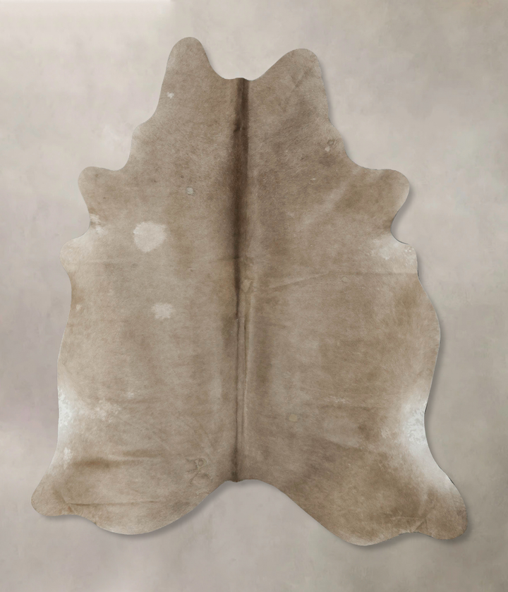Taupe X-Large Brazilian Cowhide Rug 7'1"H x 5'11"W #B16370 by Hudson Hides