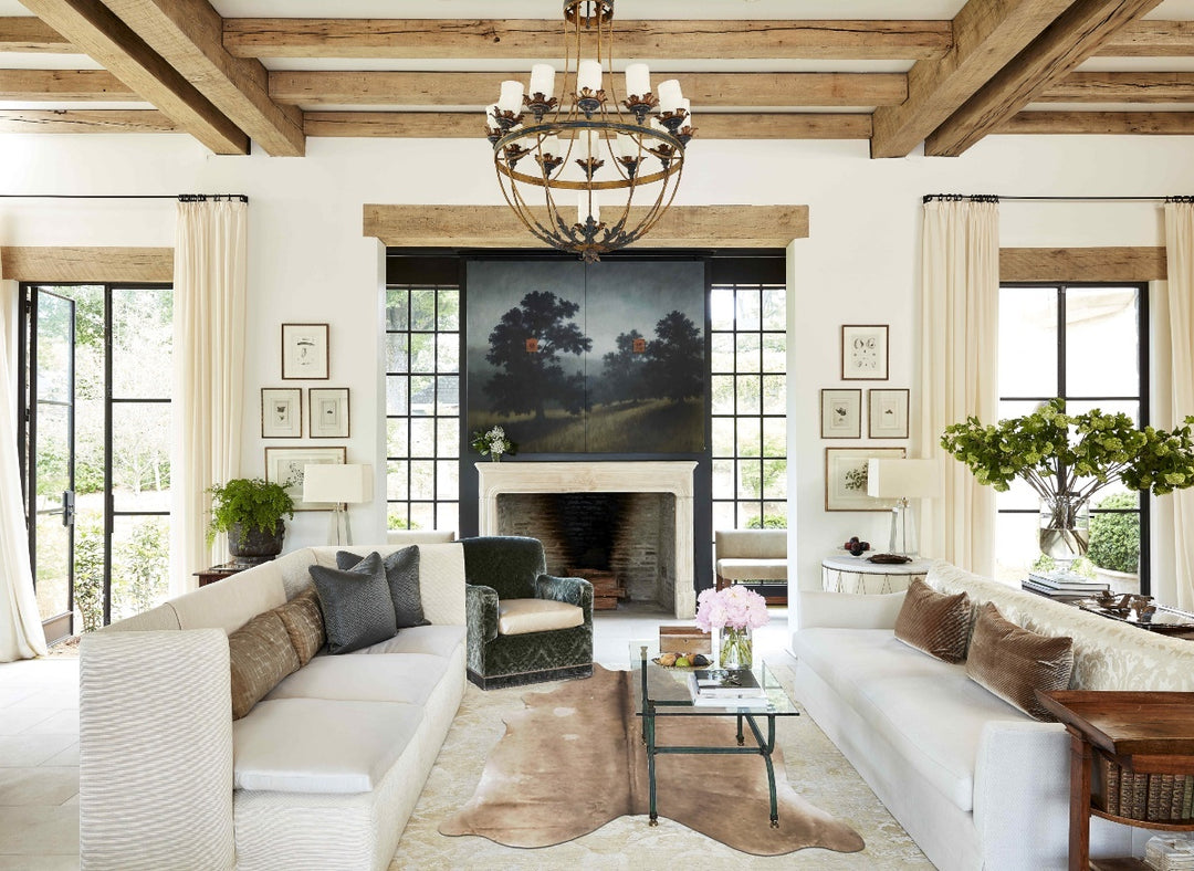 Taupe X-Large Brazilian Cowhide Rug 7'1"H x 5'11"W #B16370 by Hudson H