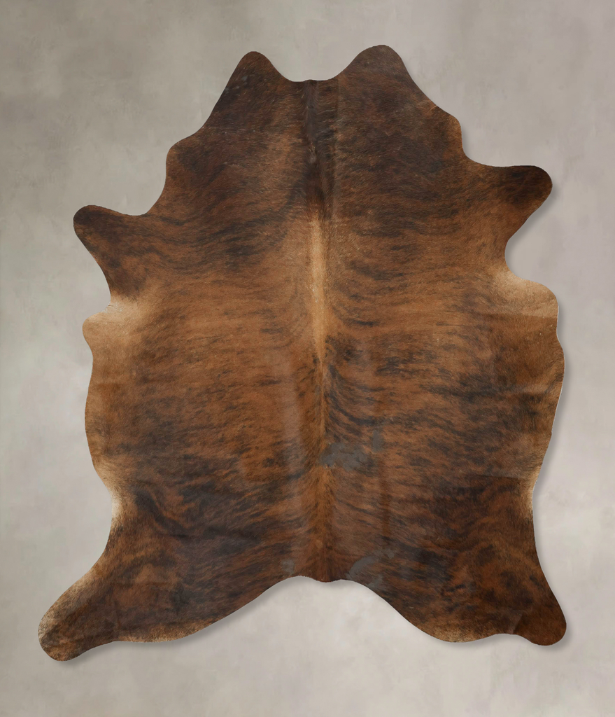 Dark Brindle X-Large Brazilian Cowhide Rug 7'3"H x 5'11"W #B16372 by Hudson Hides