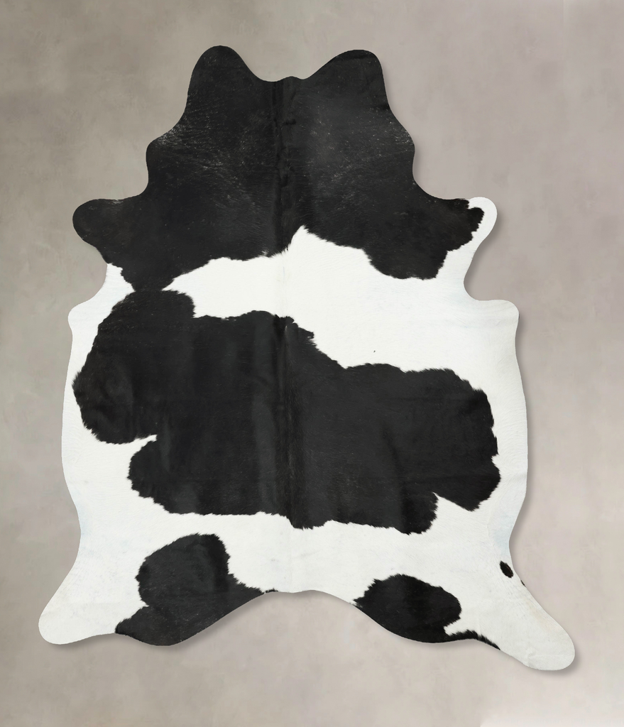 Black and White XX-Large Brazilian Cowhide Rug 8'9"H x 7'0"W #B16376 by Hudson Hides