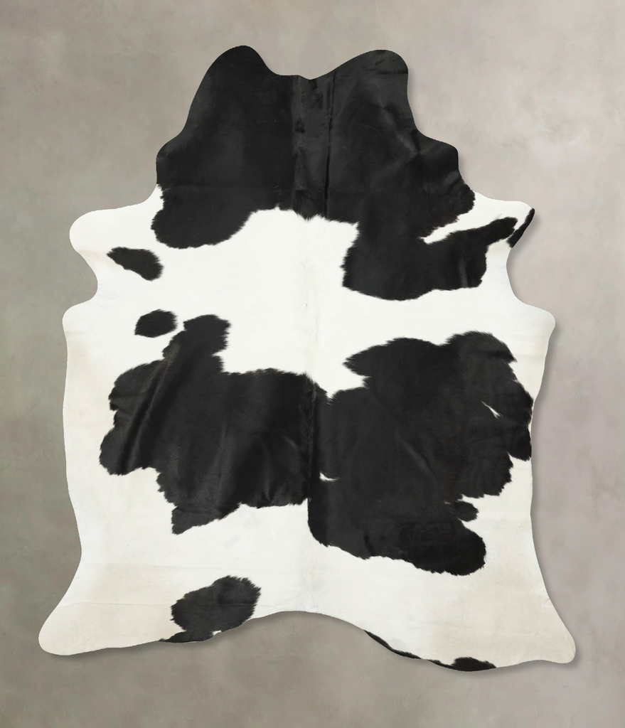 Black and White XX-Large Brazilian Cowhide Rug 8'9"H x 6'7"W #B16378 by Hudson Hides