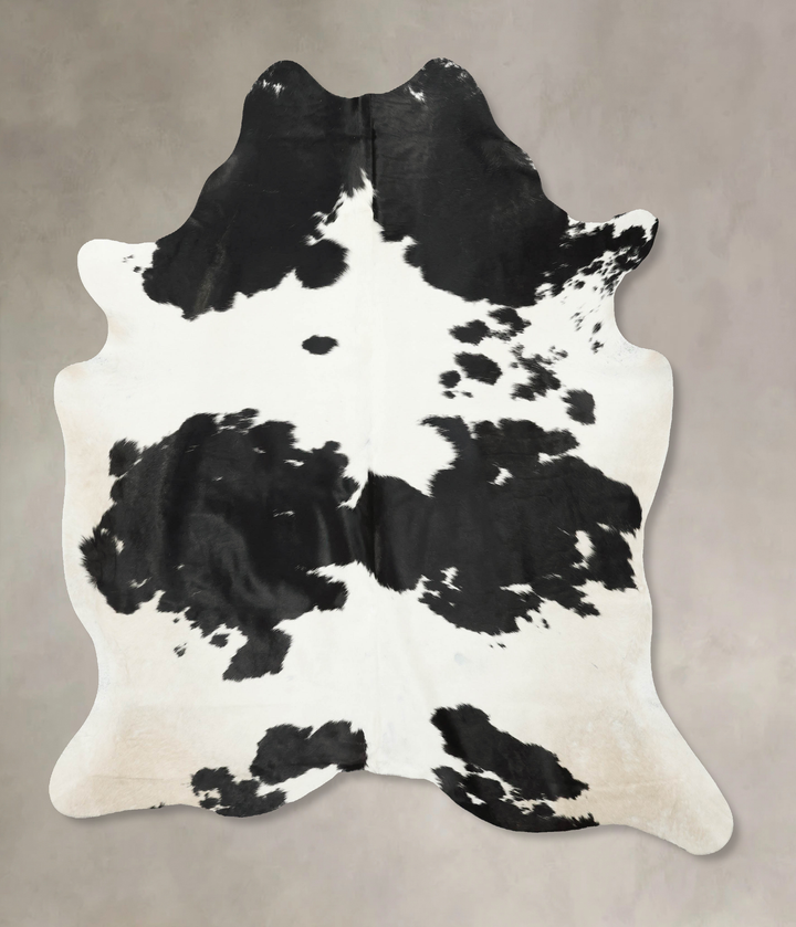 Black and White X-Large Brazilian Cowhide Rug 7'6"H x 6'5"W #B16379 by Hudson Hides