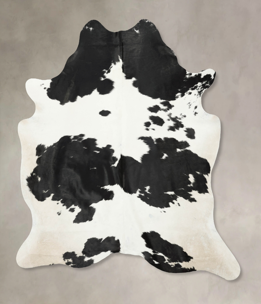 Black and White X-Large Brazilian Cowhide Rug 7'6"H x 6'5"W #B16379 by Hudson Hides