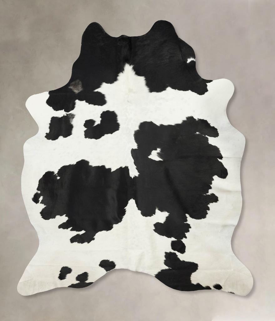 Black and White XX-Large Brazilian Cowhide Rug 8'3"H x 6'9"W #B16380 by Hudson Hides