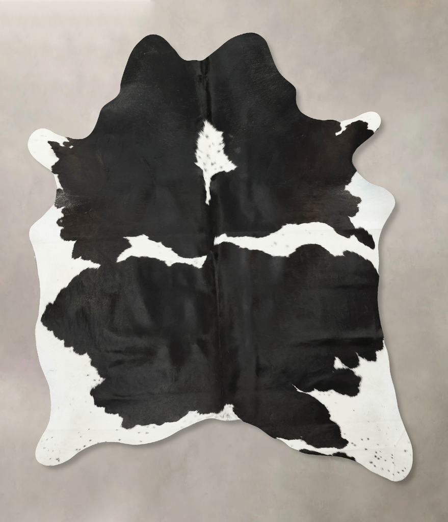 Black and White X-Large Brazilian Cowhide Rug 7'11"H x 6'0"W #B16381 by Hudson Hides