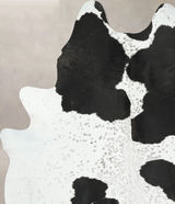 Black and White XX-Large Brazilian Cowhide Rug 7'11"H x 6'6"W #B16387 by Hudson Hides