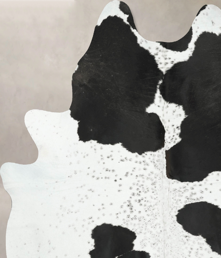 Black and White XX-Large Brazilian Cowhide Rug 7'11"H x 6'6"W #B16387 by Hudson Hides