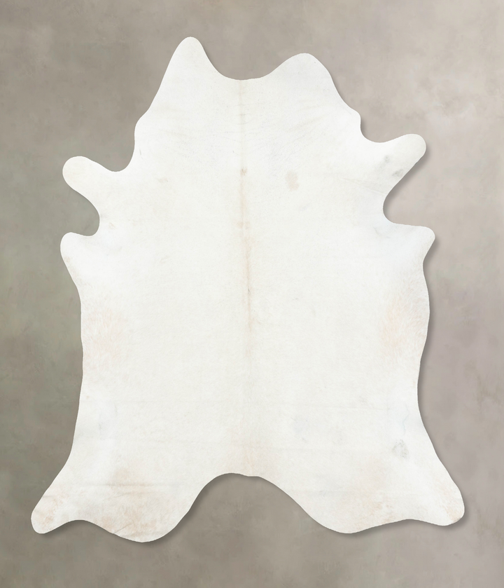 Ivory with Beige XX-Large Brazilian Cowhide Rug 8'7"H x 7'6"W #B16389 by Hudson Hides