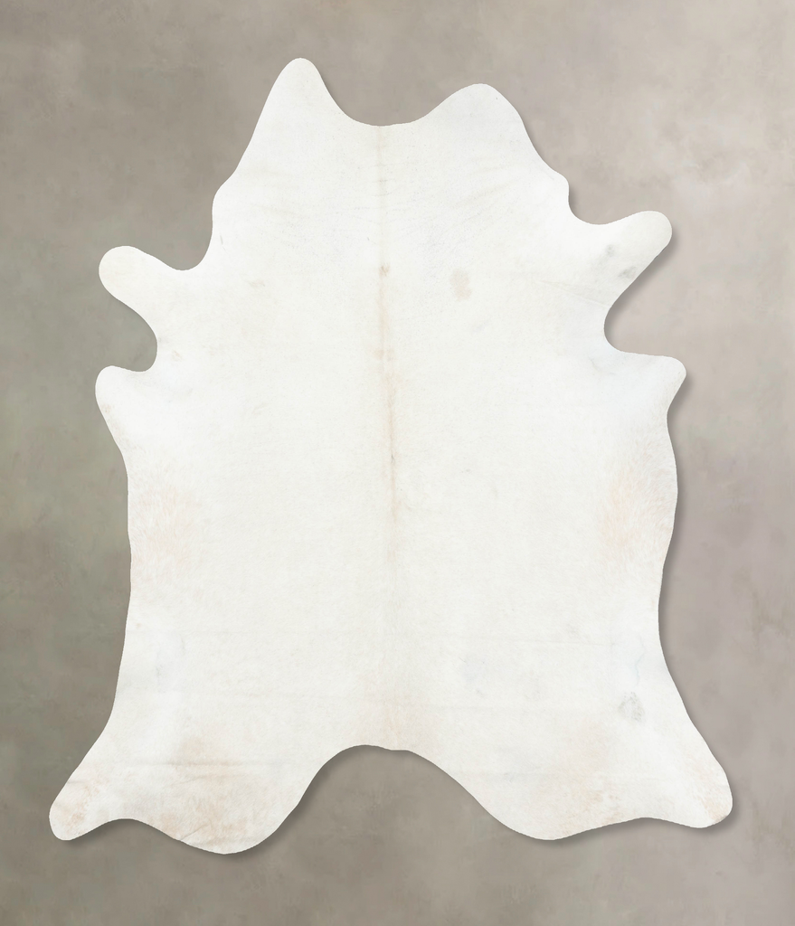 Ivory with Beige XX-Large Brazilian Cowhide Rug 8'7"H x 7'6"W #B16389 by Hudson Hides