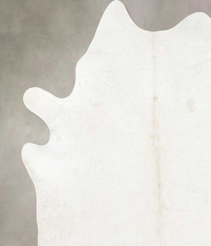 Ivory with Beige XX-Large Brazilian Cowhide Rug 8'7"H x 7'6"W #B16389 by Hudson Hides