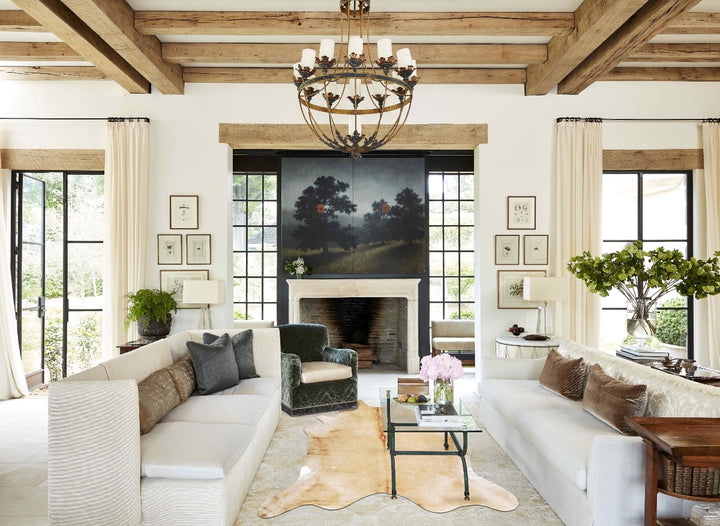 Palomino XX-Large Brazilian Cowhide Rug 7'10"H x 7'0"W #B16392 by Hudson Hides