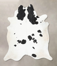 Black and White XX-Large Brazilian Cowhide Rug 8'8"H x 7'6"W #B16393 by Hudson Hides