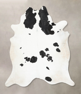 Black and White XX-Large Brazilian Cowhide Rug 8'8"H x 7'6"W #B16393 by Hudson Hides