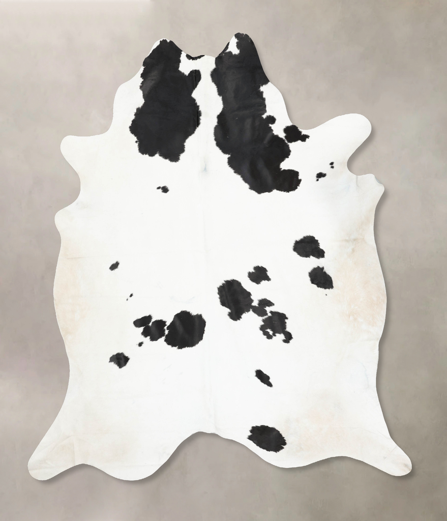 Black and White XX-Large Brazilian Cowhide Rug 8'8"H x 7'6"W #B16393 by Hudson Hides