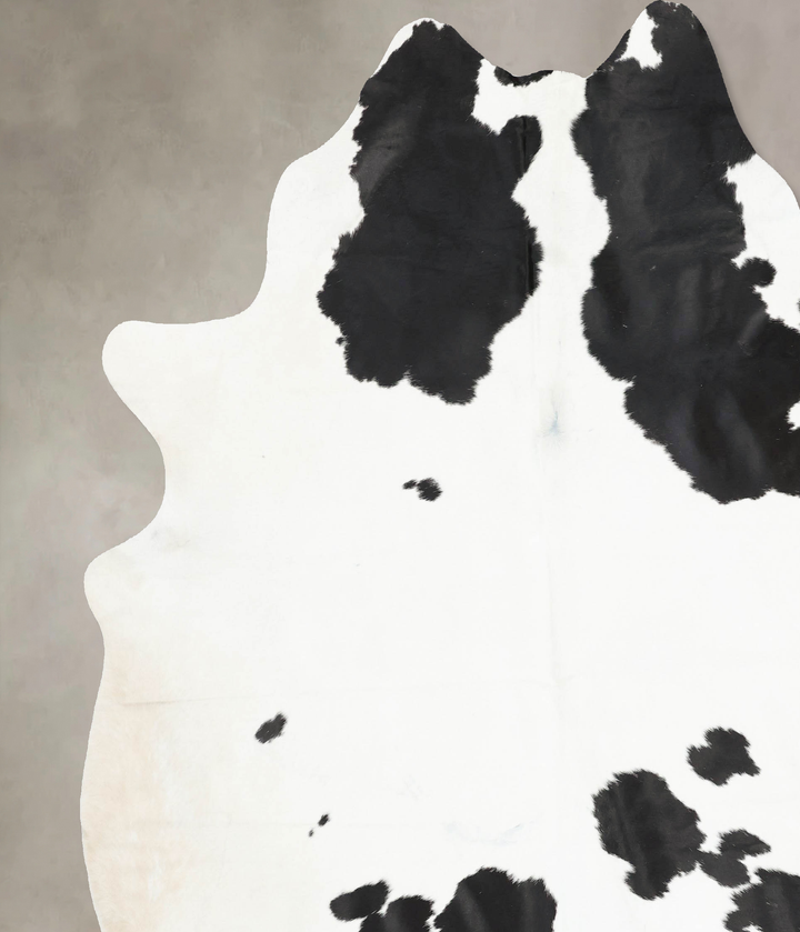 Black and White XX-Large Brazilian Cowhide Rug 8'8"H x 7'6"W #B16393 by Hudson Hides