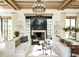 Black and White XX-Large Brazilian Cowhide Rug 8'8"H x 7'6"W #B16393 by Hudson Hides