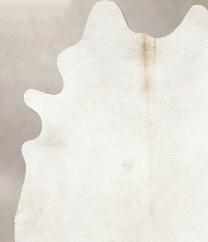 Ivory with Beige XX-Large Brazilian Cowhide Rug 8'3"H x 7'4"W #B16395 by Hudson Hides