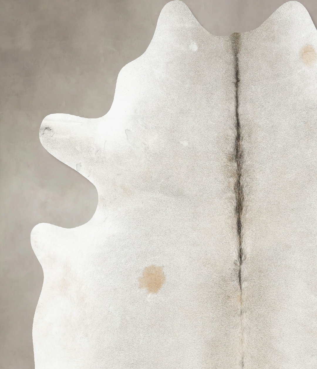 Grey with Beige X-Large Brazilian Cowhide Rug 7'7"H x 6'6"W #B16397 by