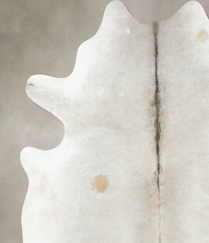 Grey with Beige X-Large Brazilian Cowhide Rug 7'7"H x 6'6"W #B16397 by Hudson Hides