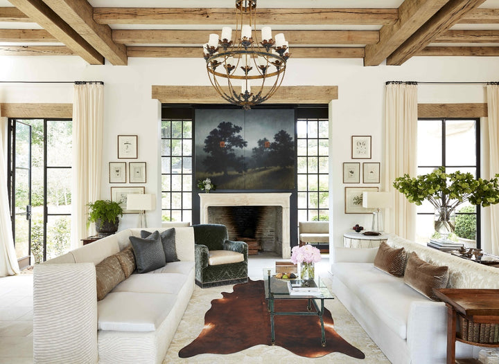 Medium Brindle XX-Large Brazilian Cowhide Rug 8'3"H x 7'3"W #B16401 by Hudson Hides
