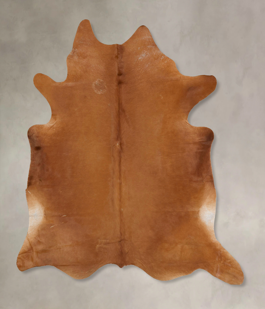 Solid Brown XX-Large Brazilian Cowhide Rug 7'9"H x 7'0"W #B16404 by Hudson Hides