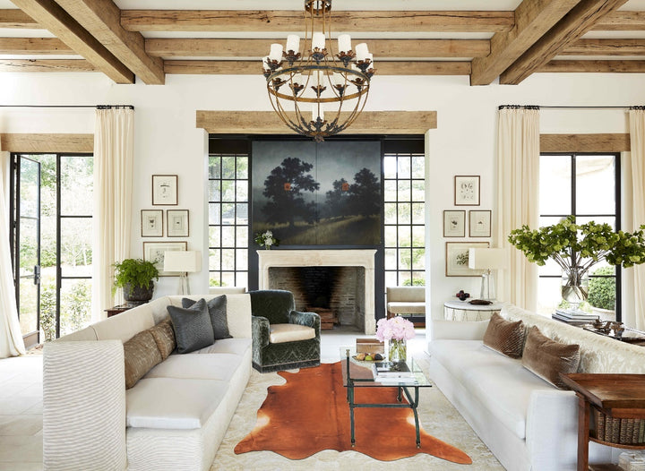 Solid Brown XX-Large Brazilian Cowhide Rug 7'9"H x 7'0"W #B16404 by Hudson Hides