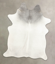 Medium Grey X-Large Brazilian Cowhide Rug 7'8"H x 6'2"W #B1641 by Hudson Hides