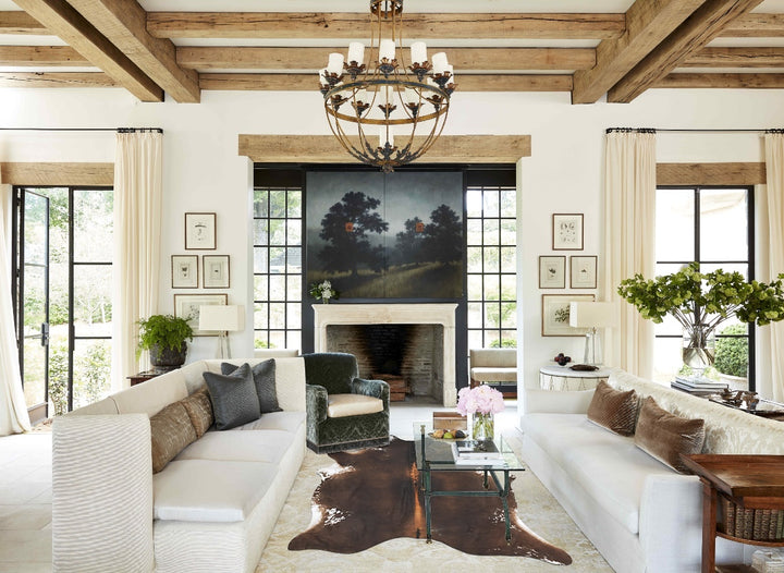 Taupe XX-Large Brazilian Cowhide Rug 8'2"H x 6'6"W #B16410 by Hudson Hides