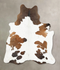 Chocolate and White X-Large Brazilian Cowhide Rug 7'3