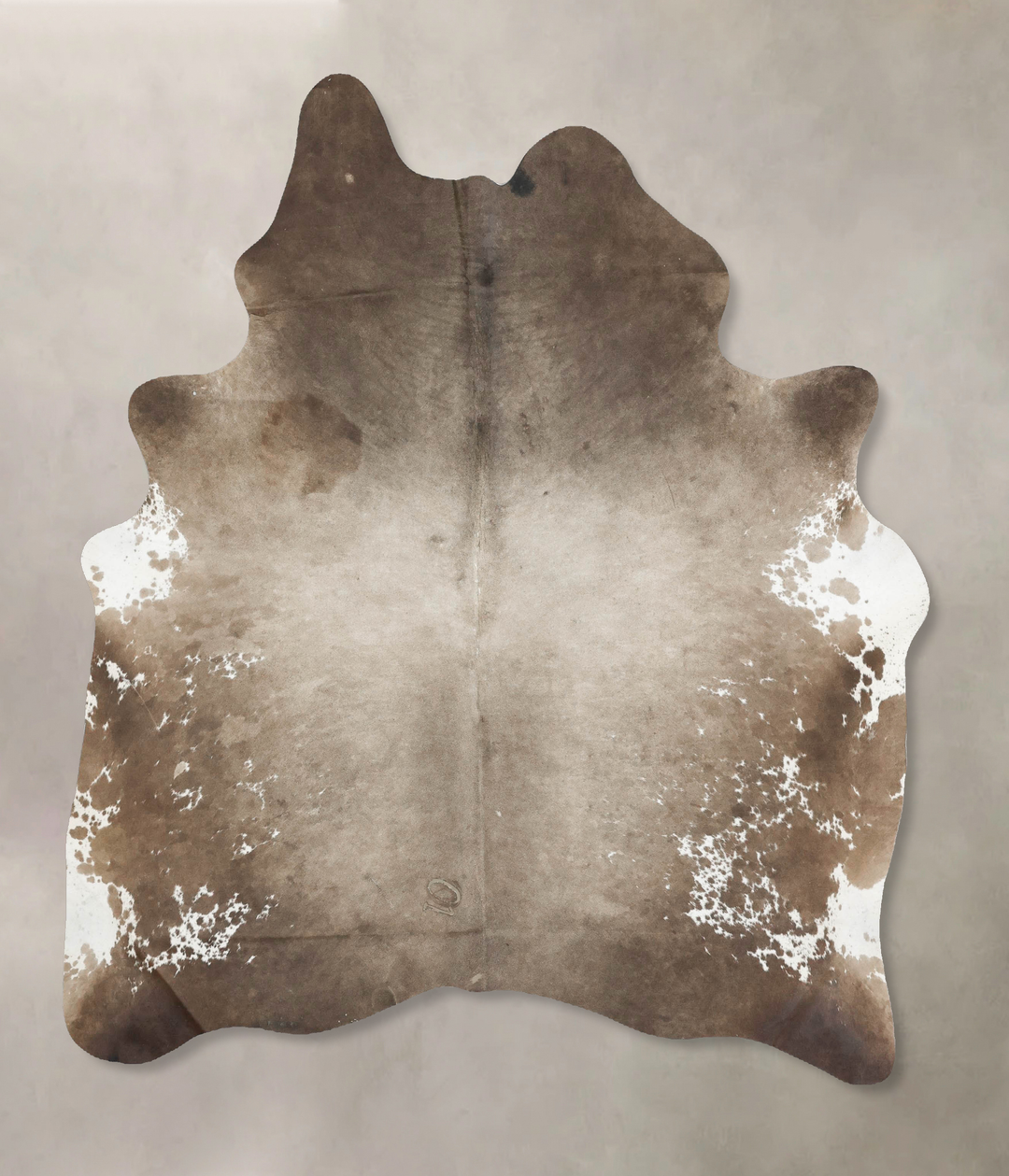 Taupe X-Large Brazilian Cowhide Rug 6'11"H x 5'11"W #B16414 by Hudson 