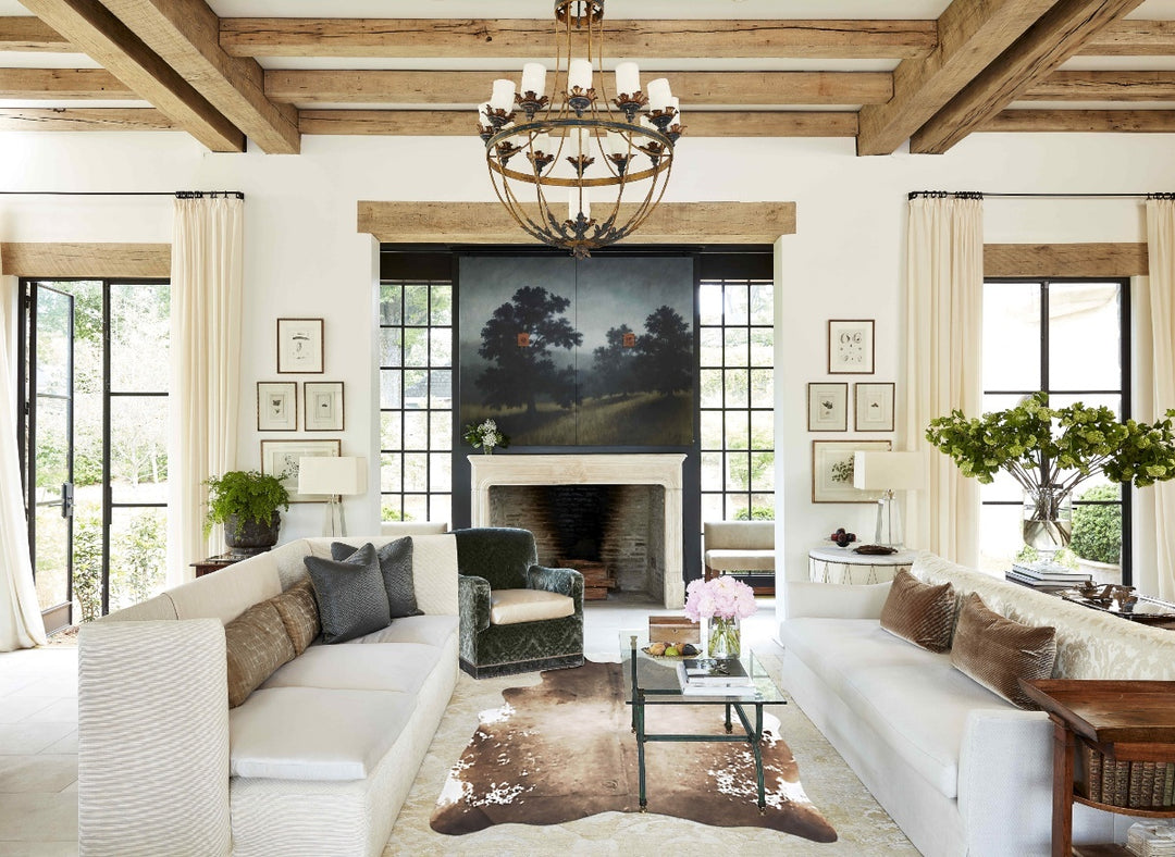 Taupe X-Large Brazilian Cowhide Rug 6'11"H x 5'11"W #B16414 by Hudson 