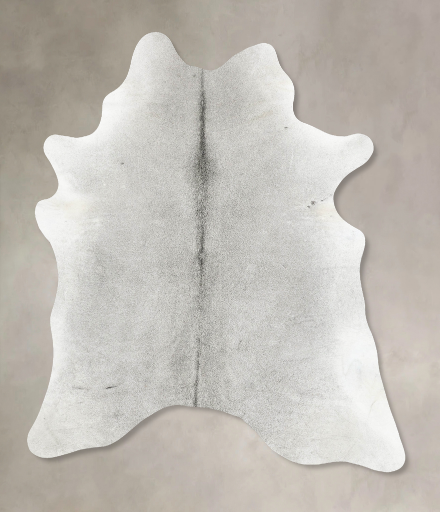 Medium Grey X-Large Brazilian Cowhide Rug 7'2"H x 5'9"W #B16416 by Hudson Hides