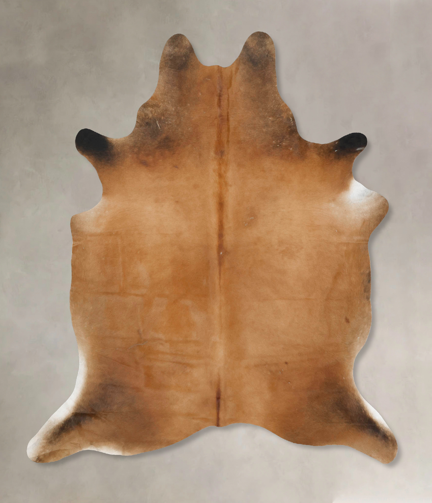 Solid Brown X-Large Brazilian Cowhide Rug 7'7"H x 6'4"W #B16419 by Hudson Hides