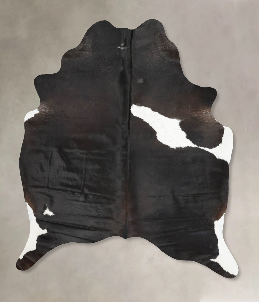 Black and White X-Large Brazilian Cowhide Rug 7'3"H x 5'6"W #B16421 by Hudson Hides