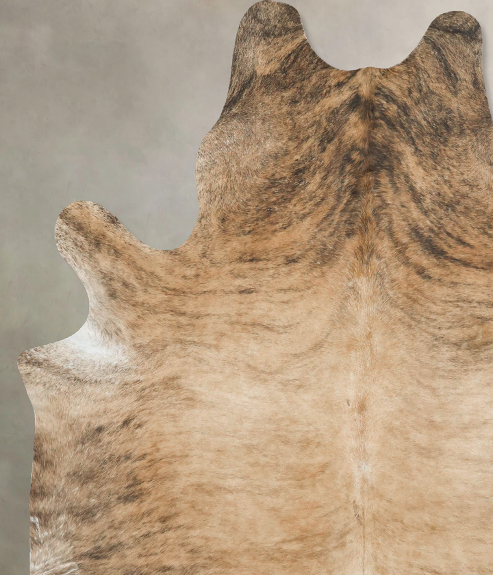 Light Brindle X-Large Brazilian Cowhide Rug 7'8"H x 5'8"W #B16422 by Hudson Hides
