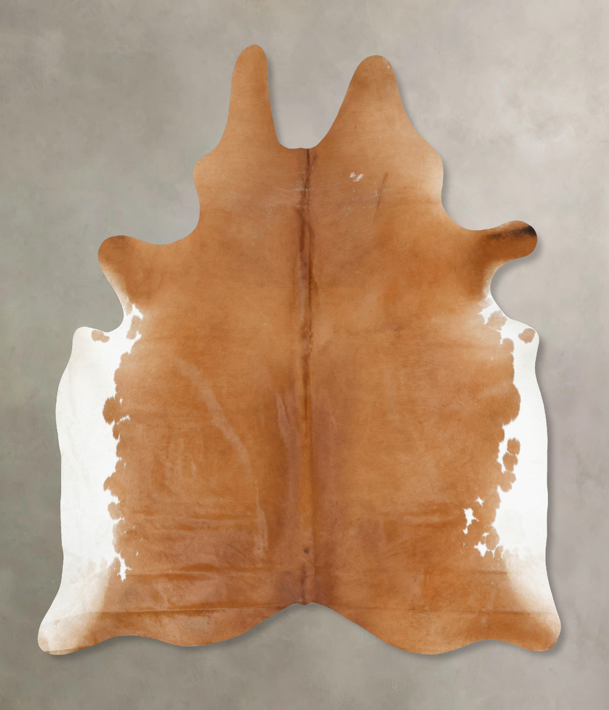 Beige XX-Large Brazilian Cowhide Rug 8'1"H x 6'11"W #B16426 by Hudson Hides