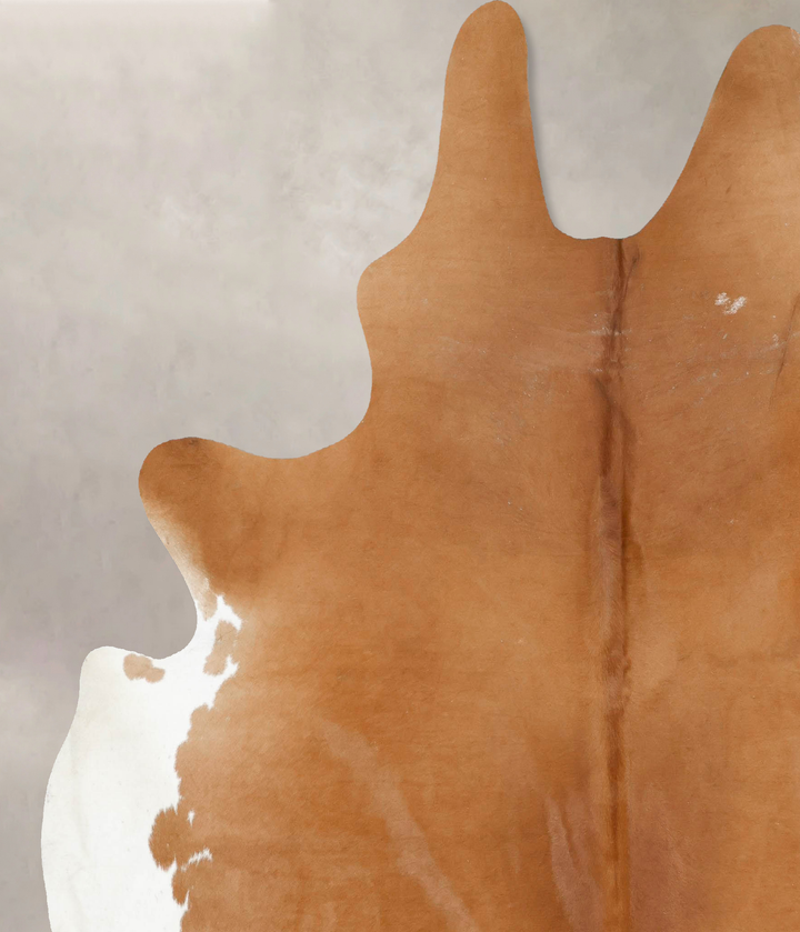 Beige XX-Large Brazilian Cowhide Rug 8'1"H x 6'11"W #B16426 by Hudson Hides