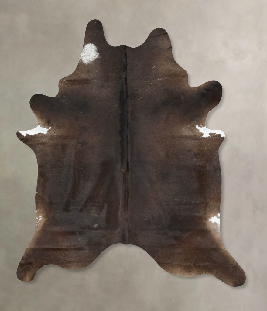 Chocolate XX-Large Brazilian Cowhide Rug 8'6"H x 6'5"W #B16427 by Hudson Hides
