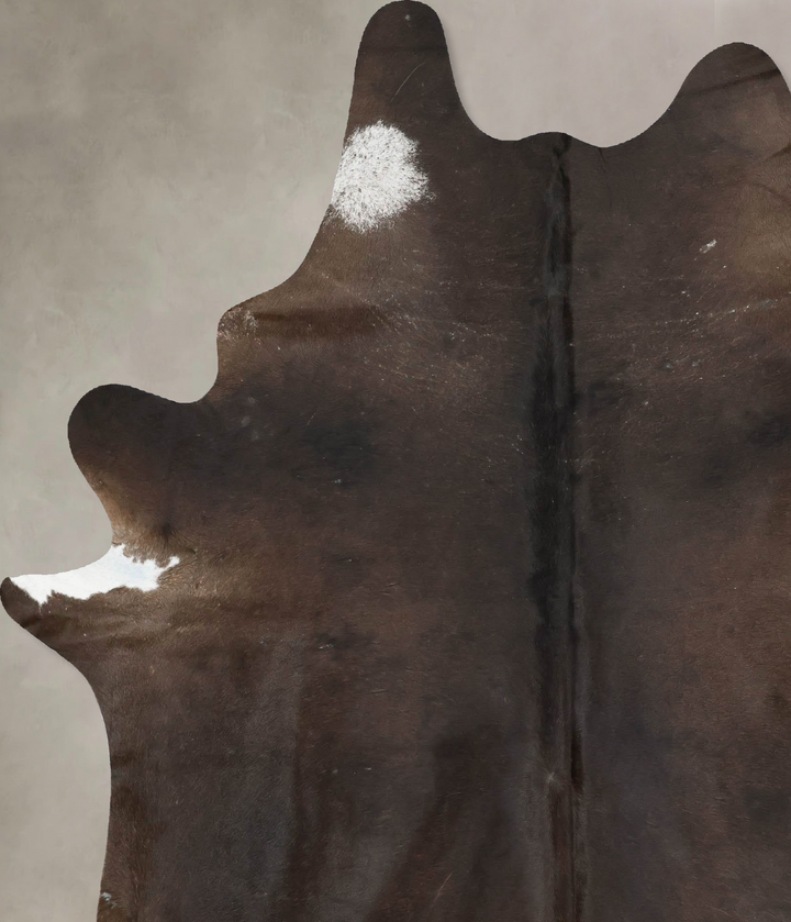 Chocolate XX-Large Brazilian Cowhide Rug 8'6"H x 6'5"W #B16427 by Hudson Hides