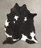 Black and White X-Large Brazilian Cowhide Rug 7'1