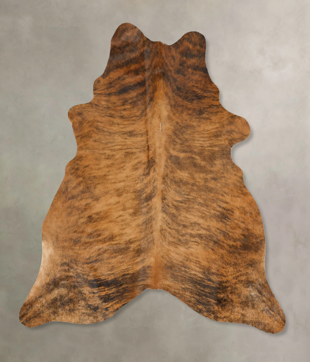 Medium Brindle X-Large Brazilian Cowhide Rug 7'3"H x 6'6"W #B16432 by 