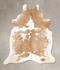 Beige and White XX-Large Brazilian Cowhide Rug 8'5