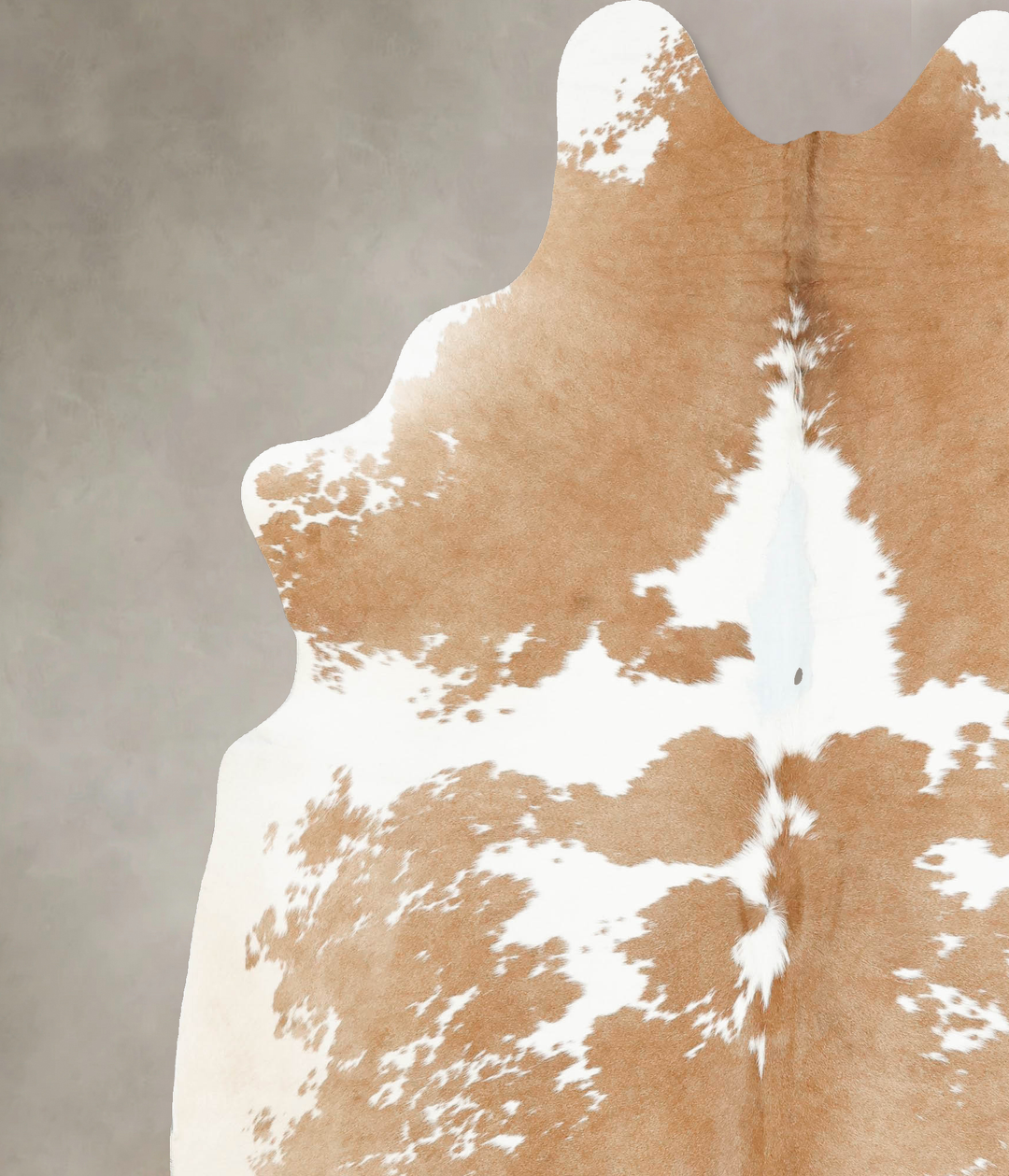 Beige and White XX-Large Brazilian Cowhide Rug 8'5"H x 6'9"W #B16434 b